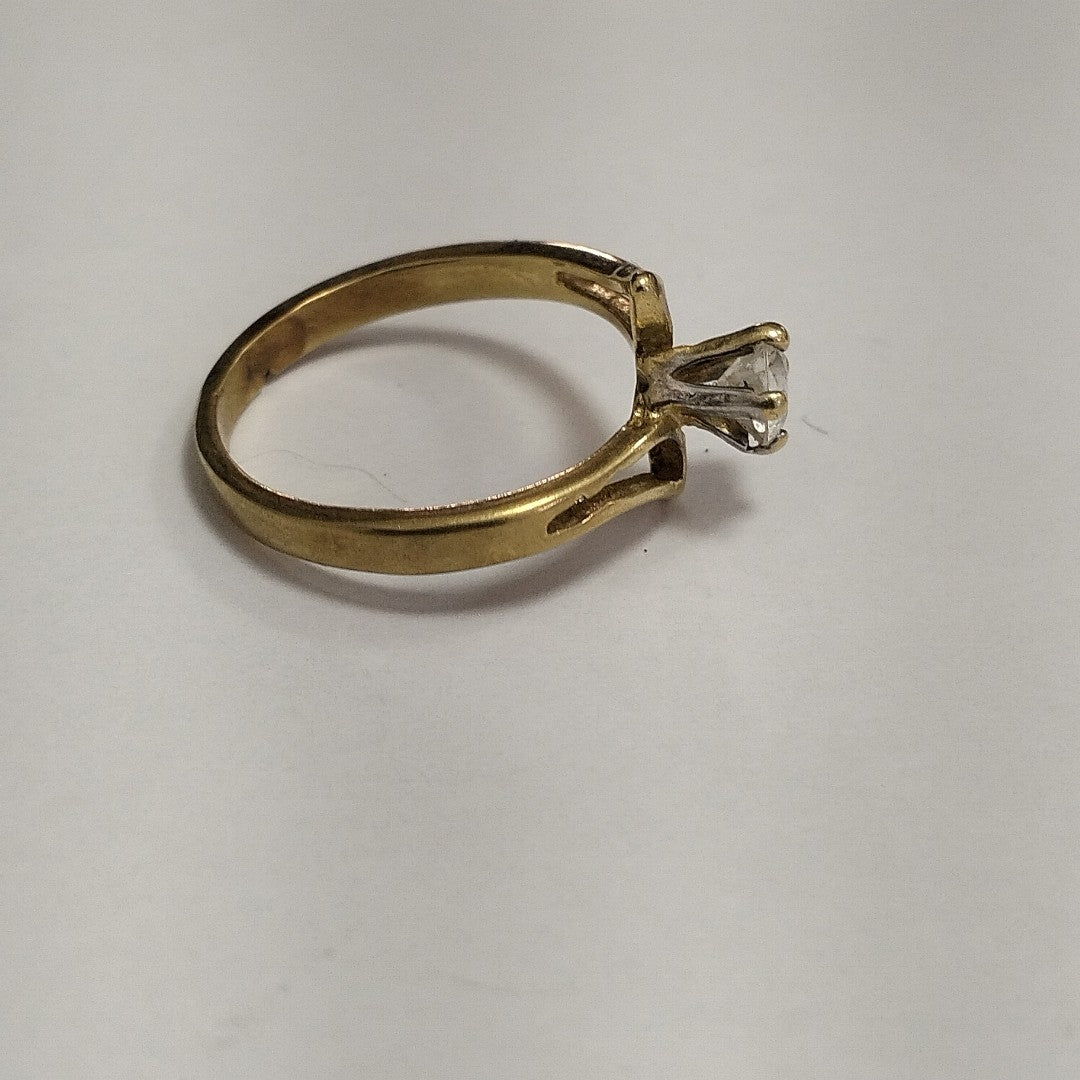 ANILLITO, SOLITARIO ORO 14 K 2.4 GRMS (SEMINUEVO)