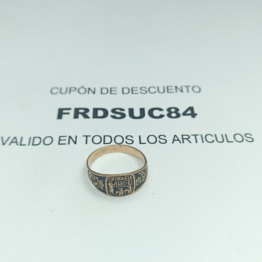 ANILLO DE GRADUACIÓN ORO 8 K 2.2 GRMS (SEMINUEVO)