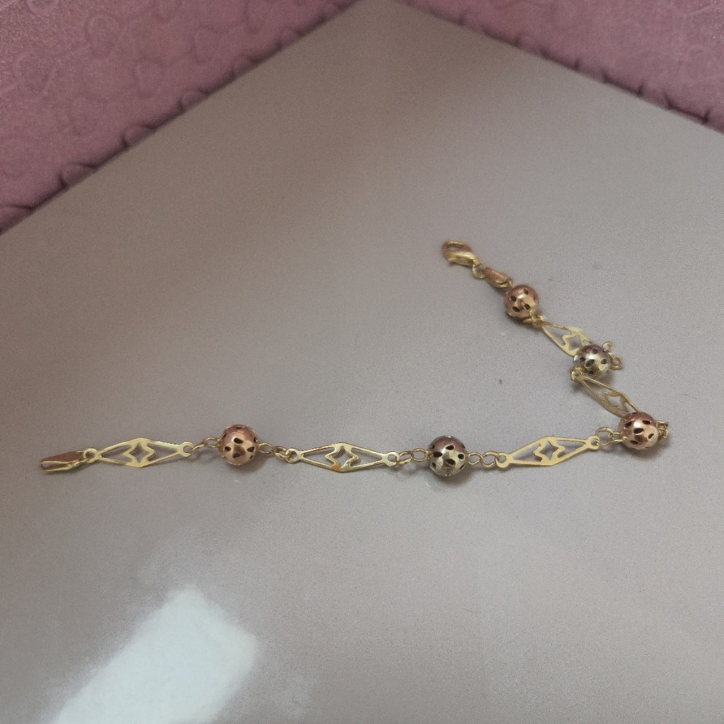 PULSERA ORO COMBINADO 10 K 4.2 GRMS (SEMINUEVO)