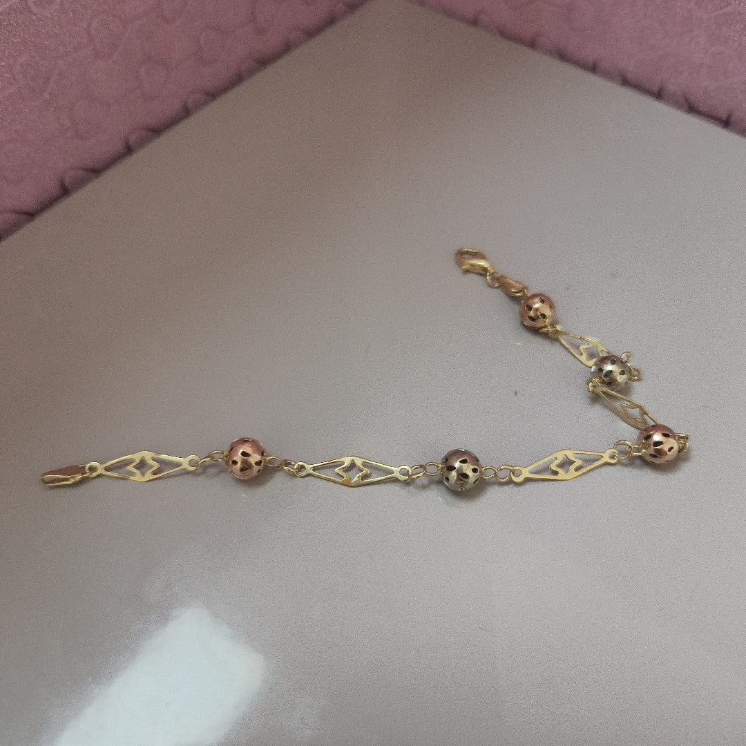 PULSERA ORO COMBINADO 10 K 4.2 GRMS (SEMINUEVO)