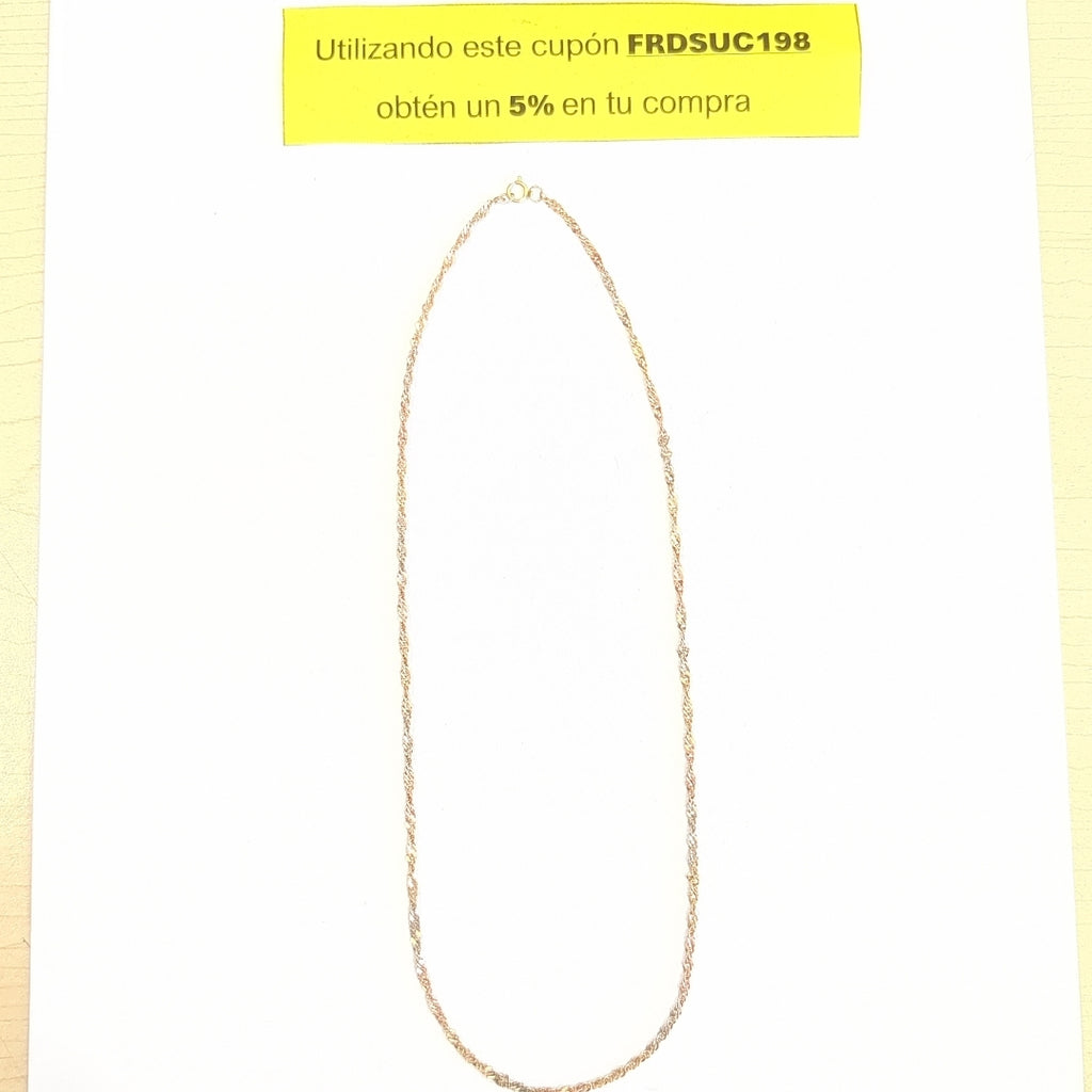 CADENA ORO COMBINADO 10 K 2,90 GRMS (SEMINUEVO)