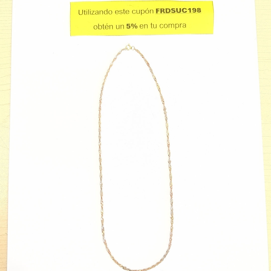 CADENA ORO COMBINADO 10 K 2,90 GRMS (SEMINUEVO)
