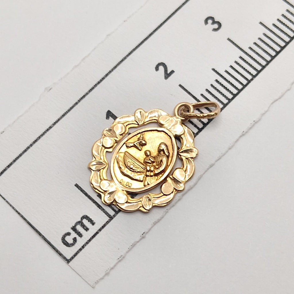 MEDALLA RELIGIOSA ORO 10 K 0,80 GRMS (SEMINUEVO)