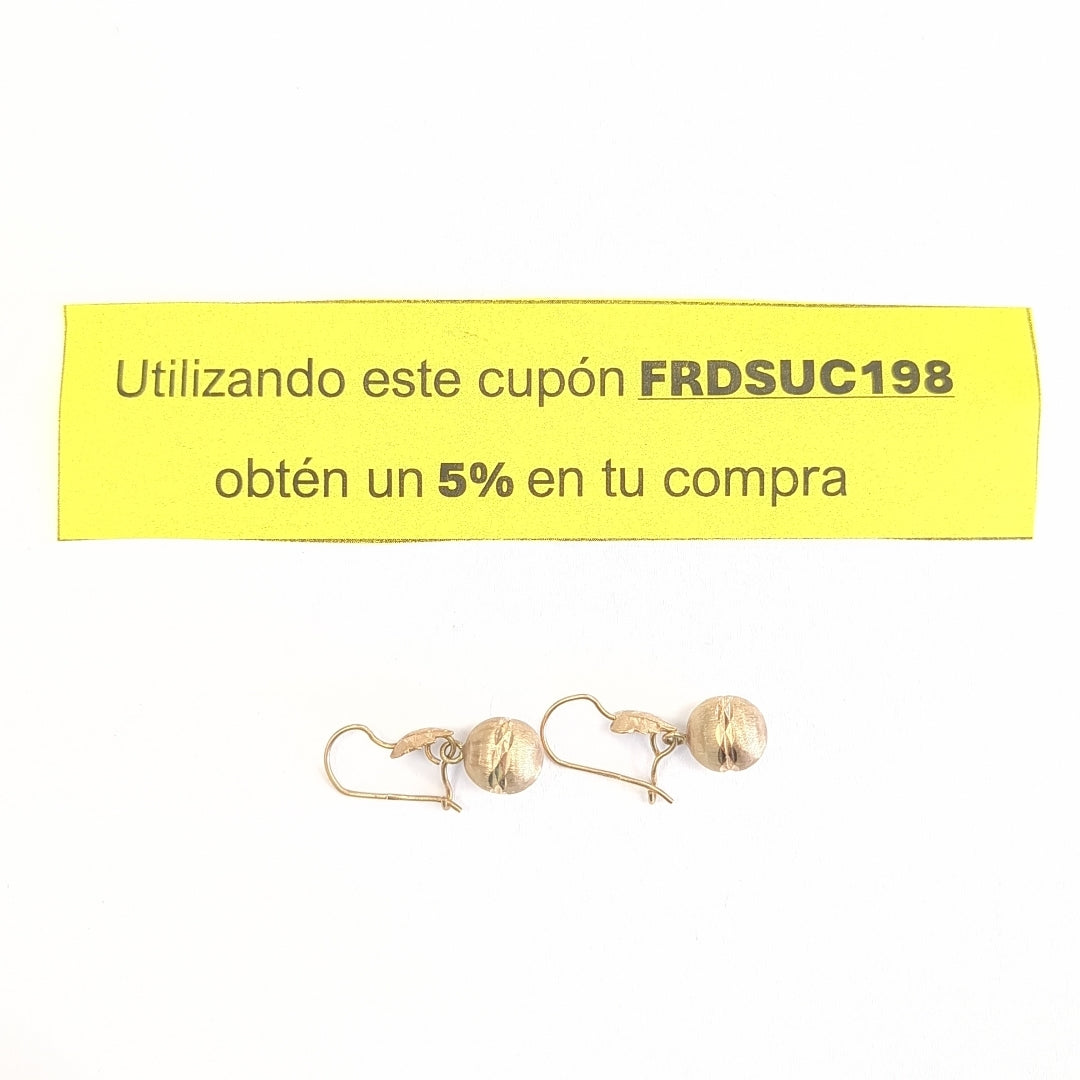 ARETES PAR ORO 10 K 2,10 GRMS (SEMINUEVO)