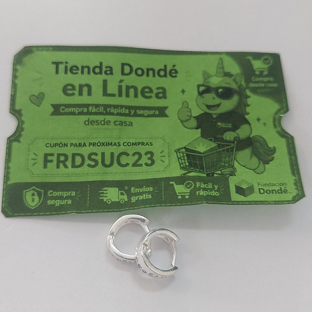 ARRACADAS C/CIRCONIAS PLATA .925 2.4 GR (NUEVO)