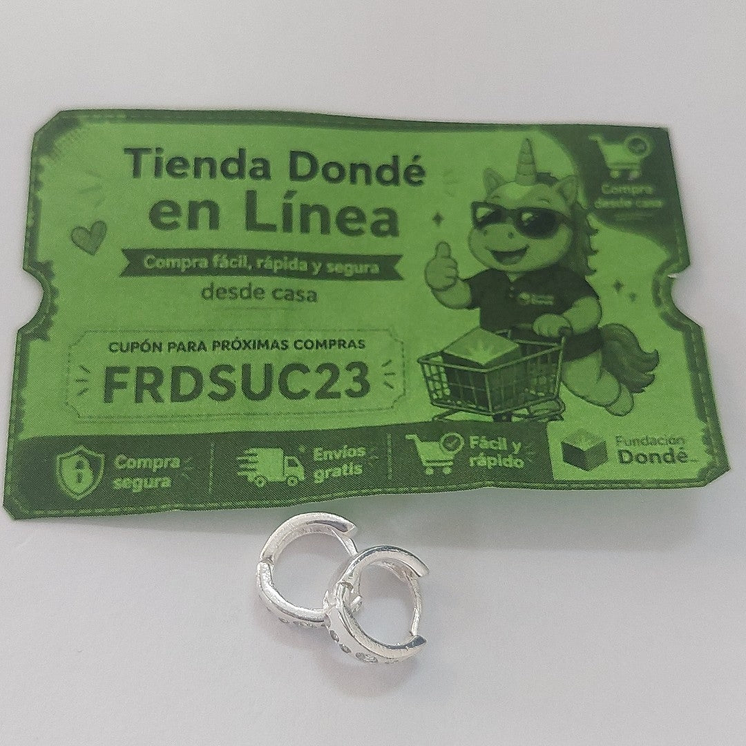 ARRACADAS C/CIRCONIAS PLATA .925 2.4 GR (NUEVO)