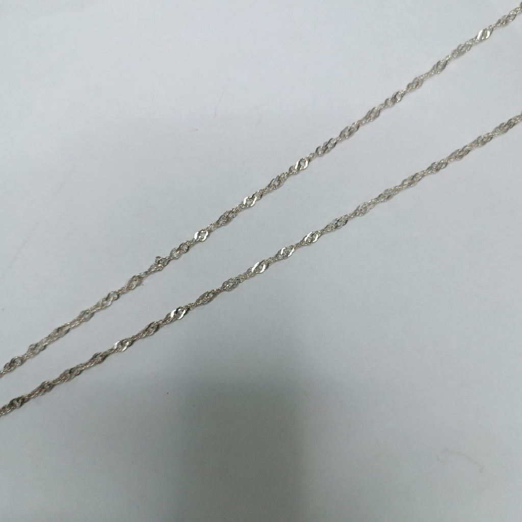CADENA TEJIDO MEDIO TORZAL PLATA .925 55 CM 5.6 GR (NUEVO)