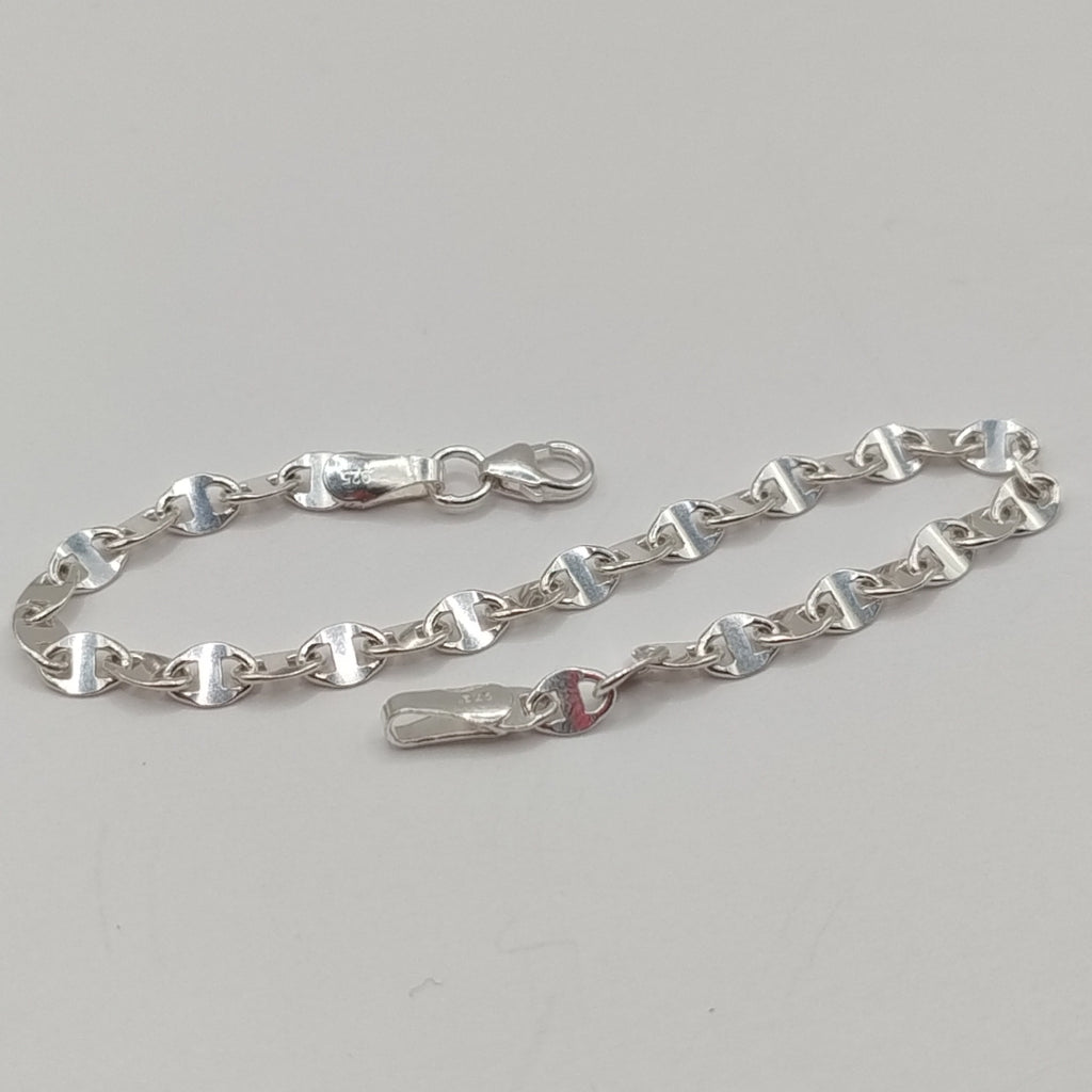 PULSERA TEJIDO ESPECIAL PLATA .925 18 CM 3.3 GR (NUEVO)