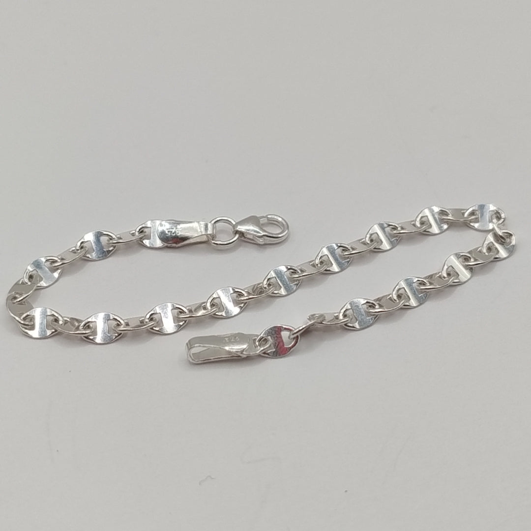 PULSERA TEJIDO ESPECIAL PLATA .925 18 CM 3.3 GR (NUEVO)