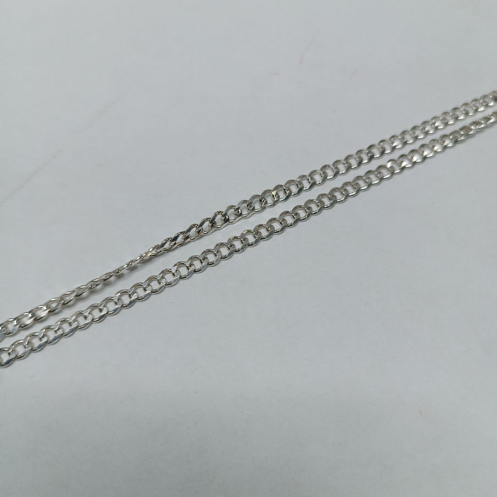 CADENA TEJIDO BARBADO PLATA .925 55 CM 12.5 GR (NUEVO)