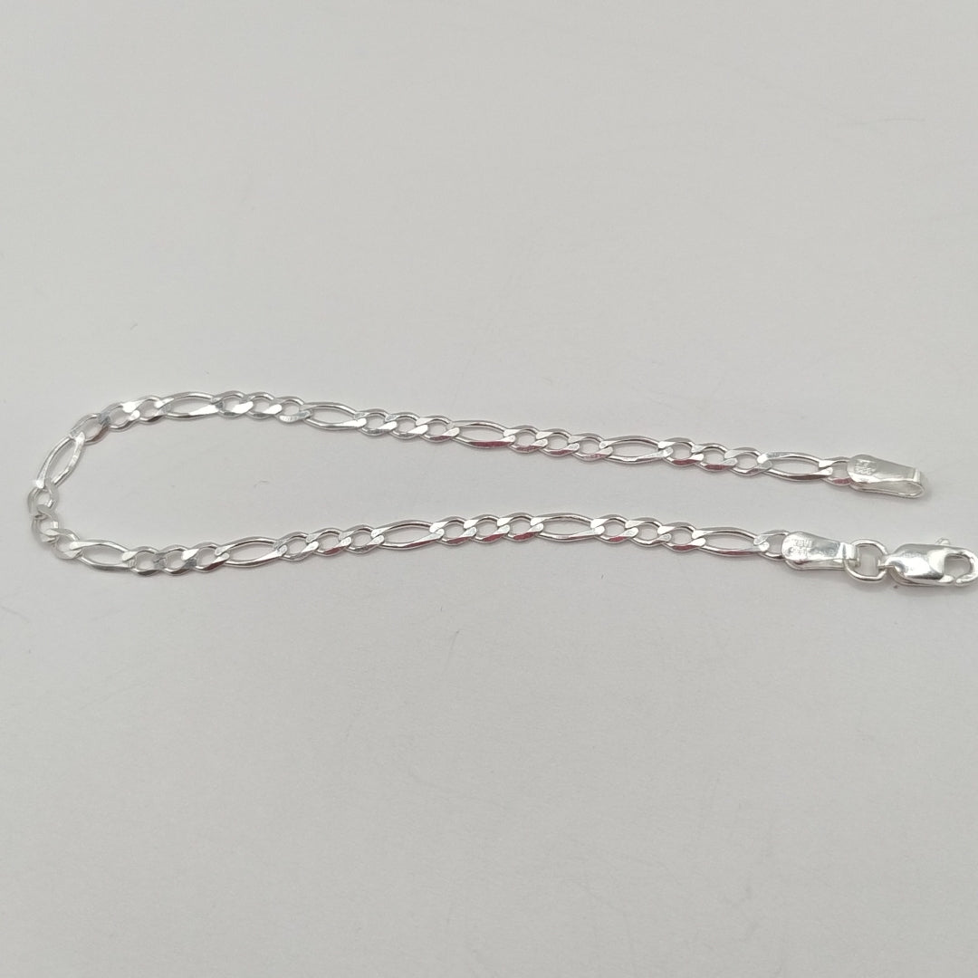 PULSERA TEJIDO 3X1 PLATA .925 21 CM 3.2 GR (NUEVO)