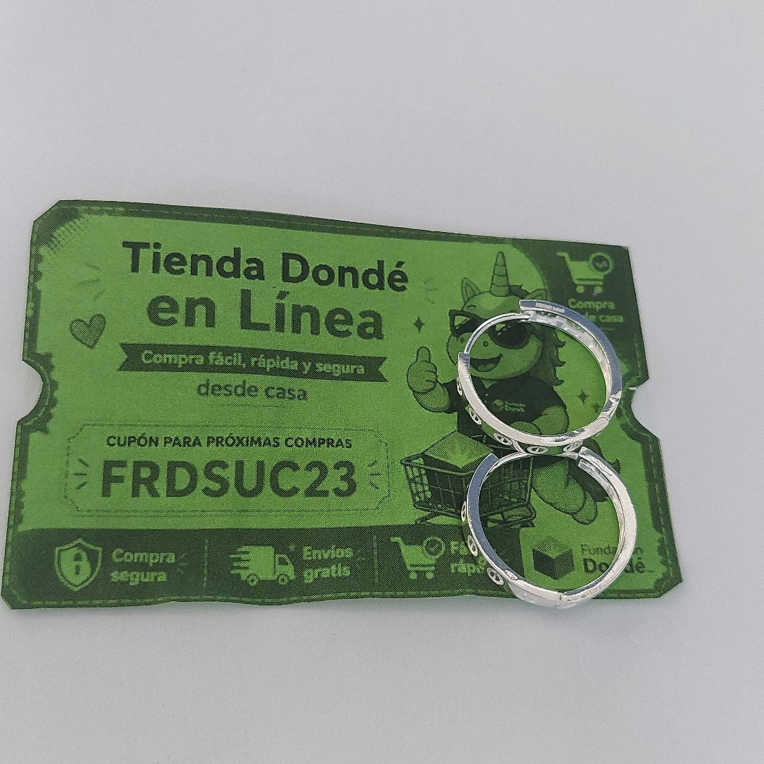 ARETES ARRACADAS FIG TORNILLOS PLATA .925 2.63 GR (NUEVO)