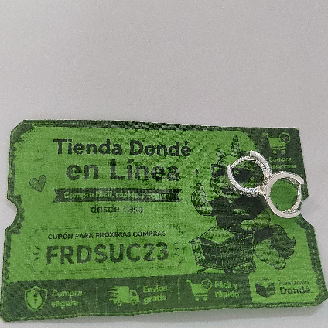 ARRACADAS C/CIRCONIAS PLATA .925 2.4 GR (NUEVO)