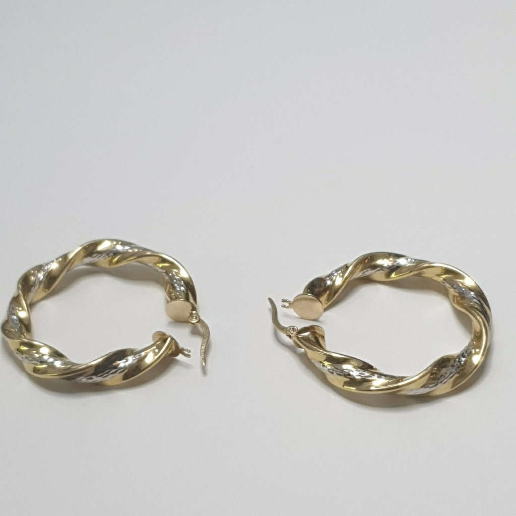 ARRACADAS PAR ORO COMBINADO 14 K 5,00 GRMS (SEMINUEVO)