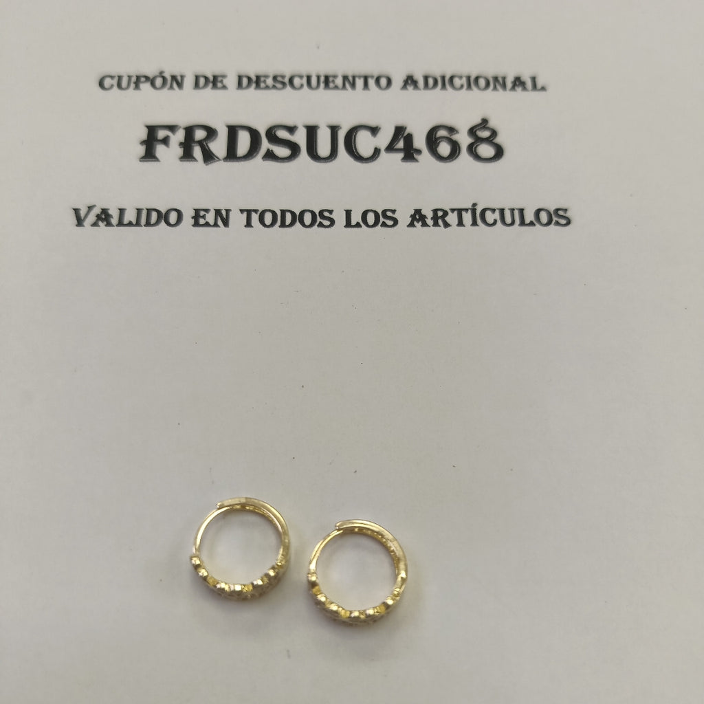 ARRACADAS PAR ORO 14 K 2.7 GRMS (SEMINUEVO)