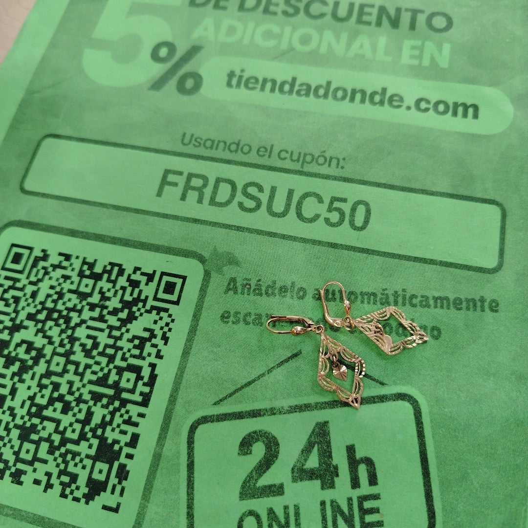 ARETES PAR ORO 18 K 3,00 GRMS (SEMINUEVO)
