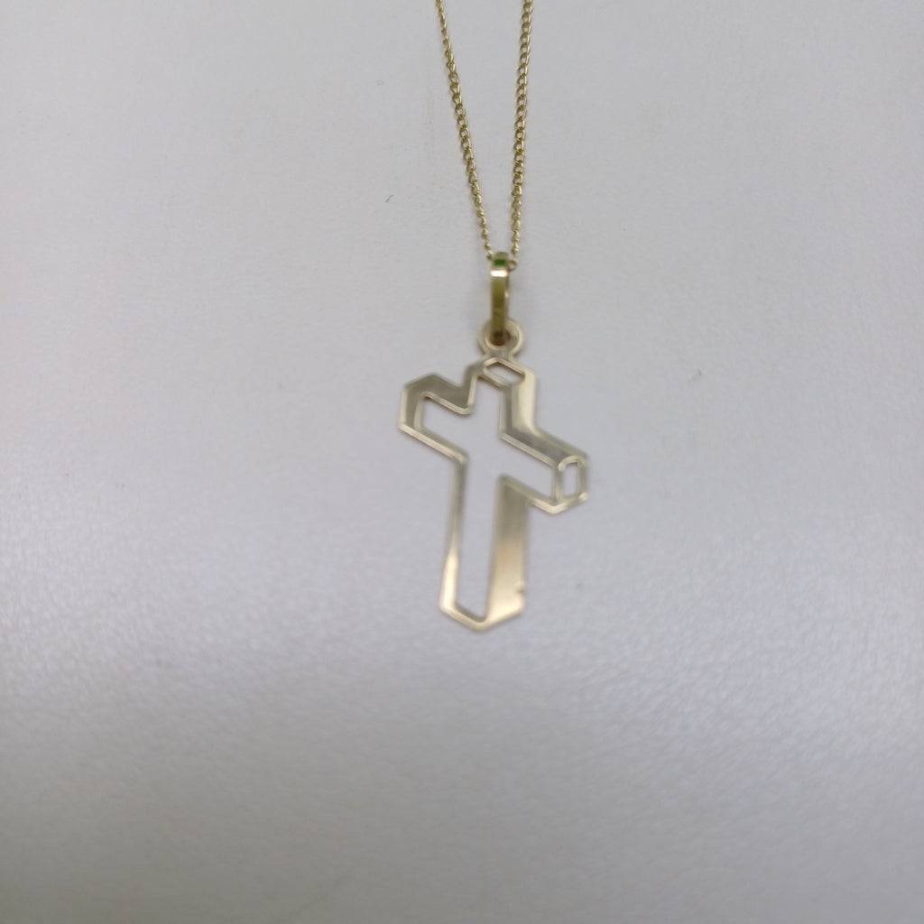 CADENA, CRUZ, DIJE ORO 14 K 1 GRMS (SEMINUEVO)