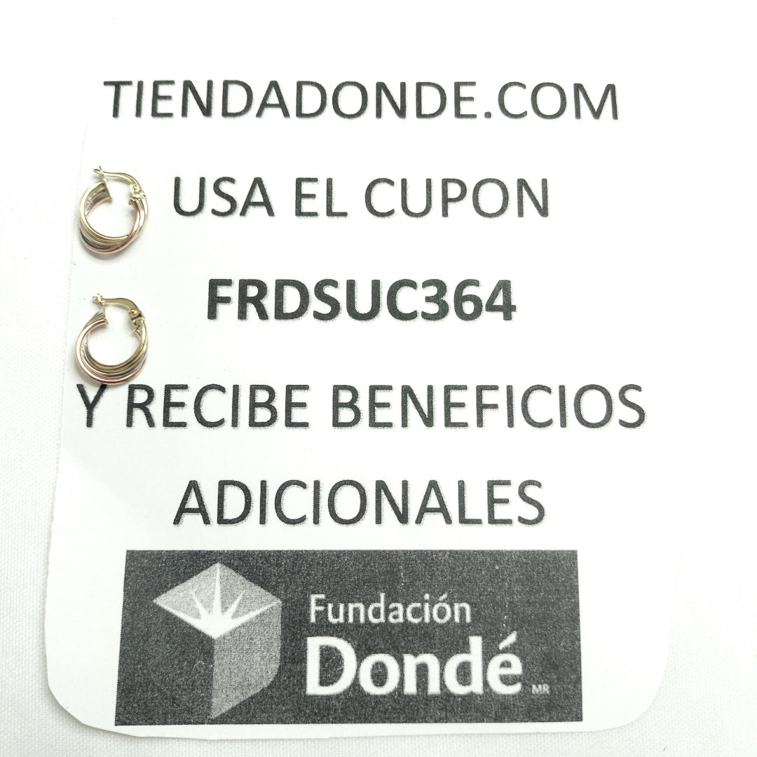 ARRACADAS ORO 14K 1.4 (NUEVO)