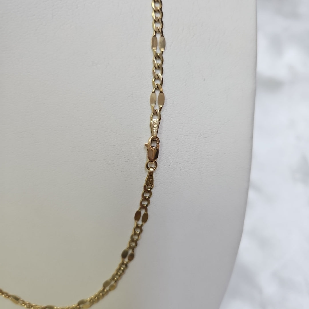 CADENAS TEJIDO ESPECIAL ORO 10K 50 CM 6.4 GR (NUEVO)