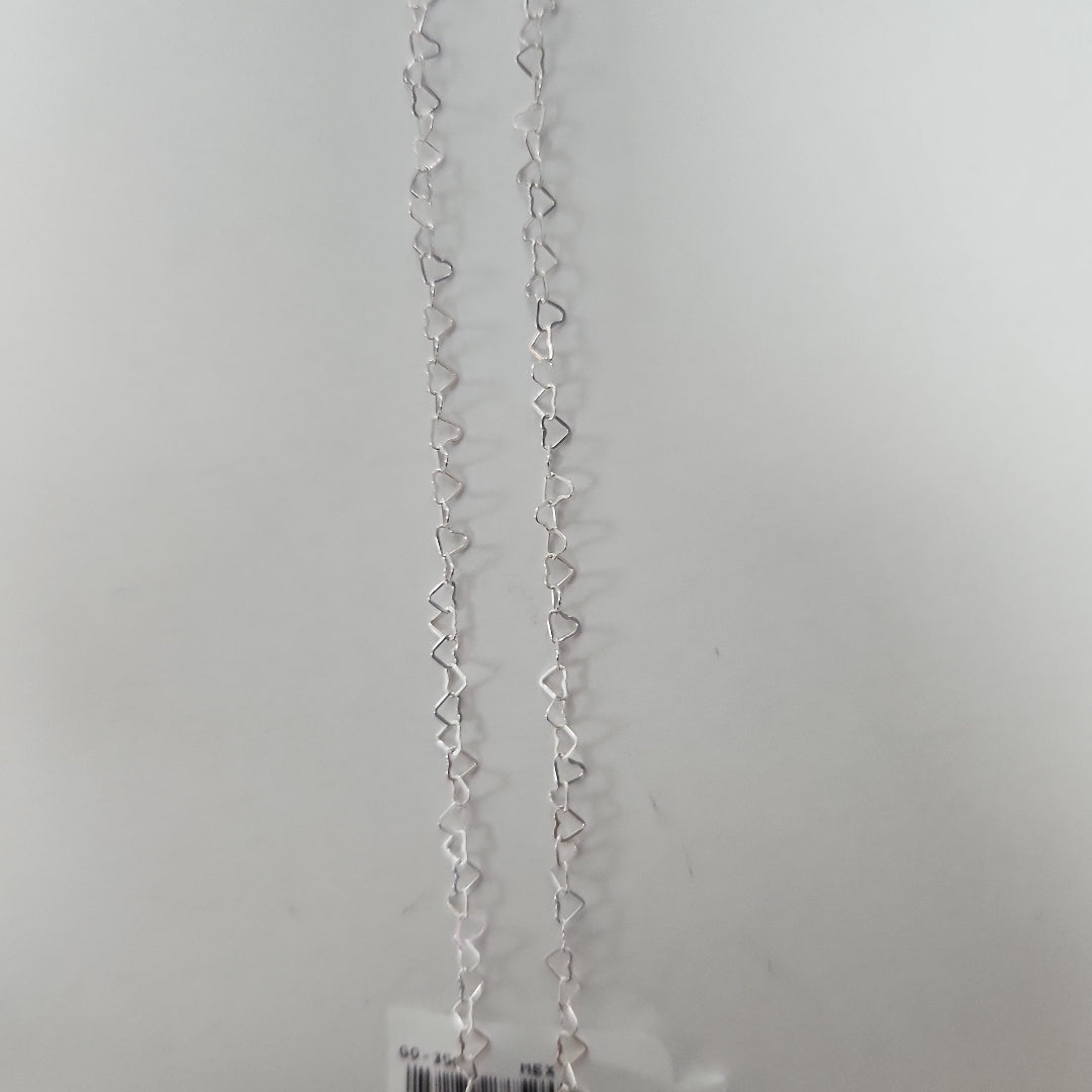 CADENA CORAZONES PLATA .925 55 CM 2.82 GR (NUEVO)