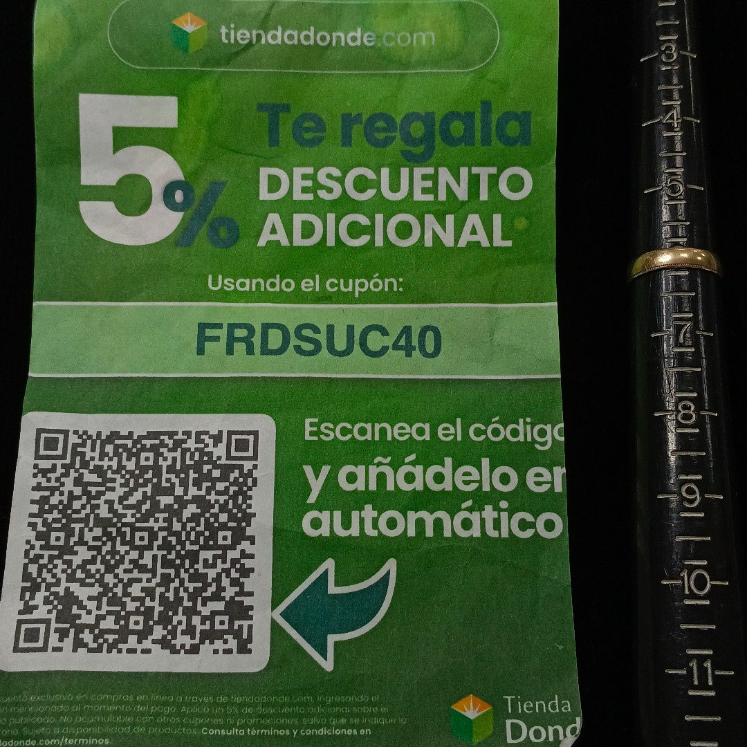 ARGOLLA ORO 10 K 1,10 GRMS (SEMINUEVO)