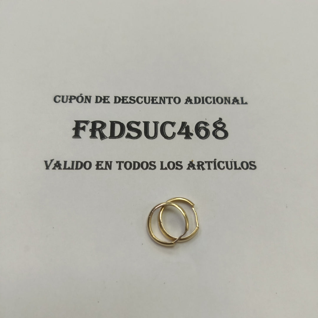 ARRACADAS PAR ORO 14 K 1.9 GRMS (SEMINUEVO)