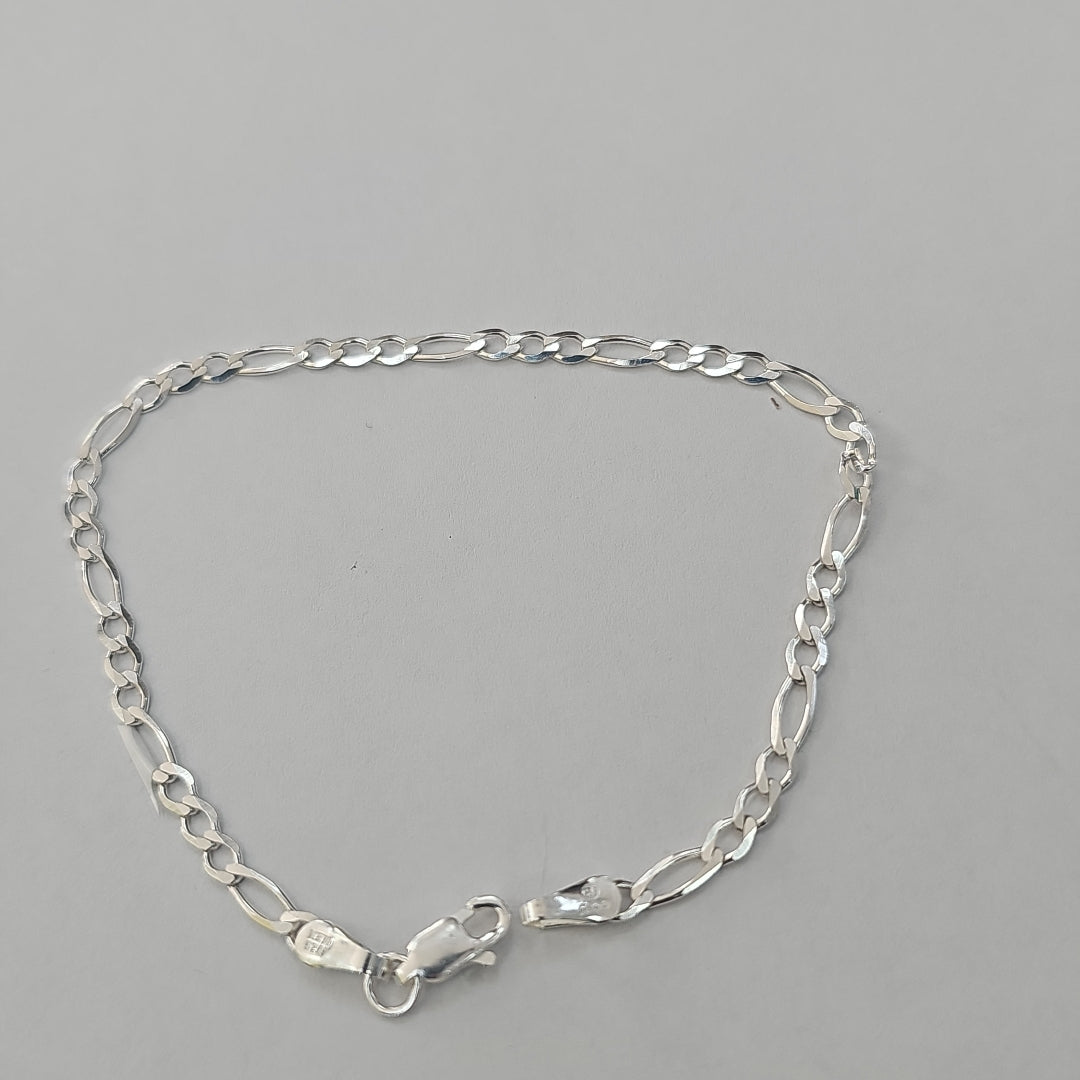 PULSERA TEJIDO 3X1 PLATA .925 21 CM 3.2 GR (NUEVO)
