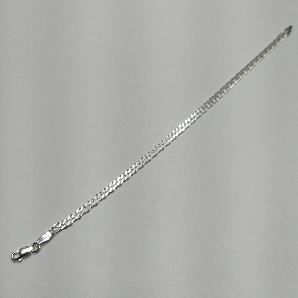 PULSERA DOBLE ESLABON PLATA .925 18 CM 3.53 GR (NUEVO)