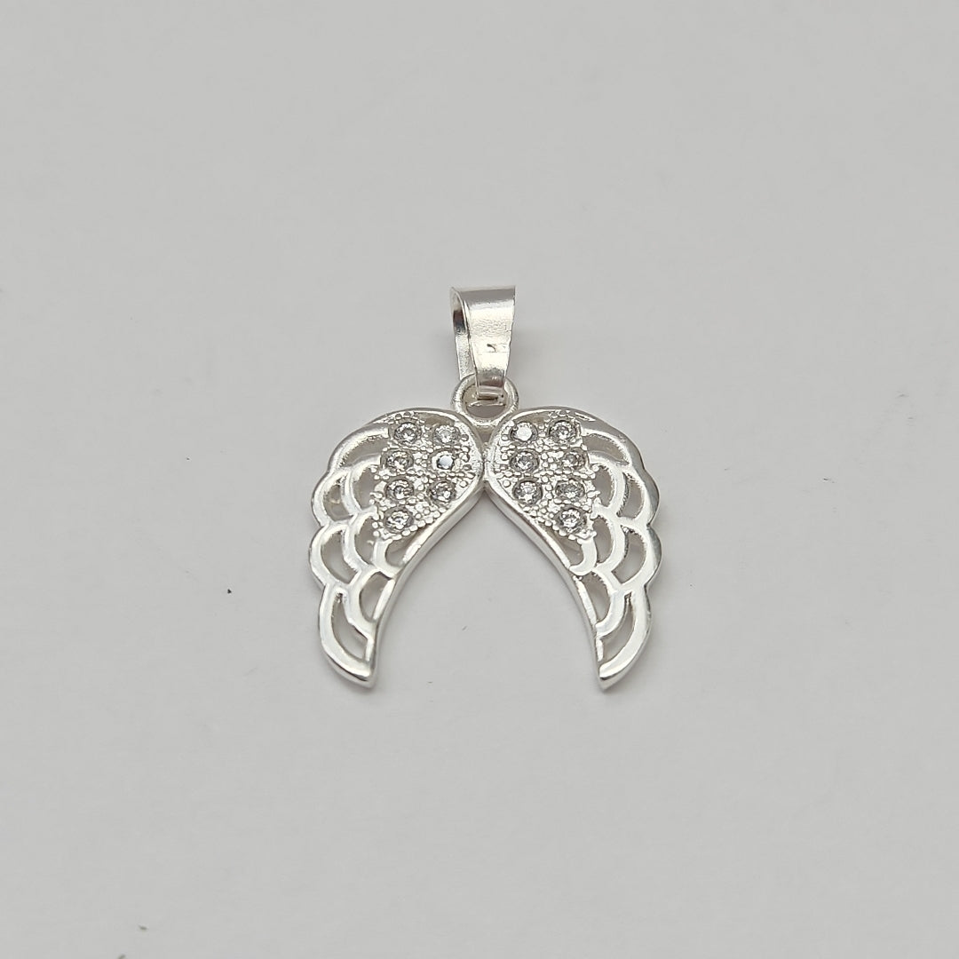 DIJE ALAS C/CIRCONIAS PLATA .925 2.3 GR (NUEVO)
