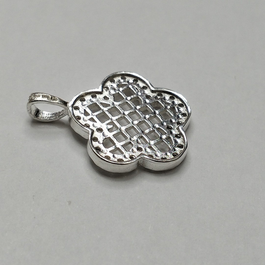 DIJE FLOR CON CIRCONIAS PLATA .925 1.7 GR (NUEVO)