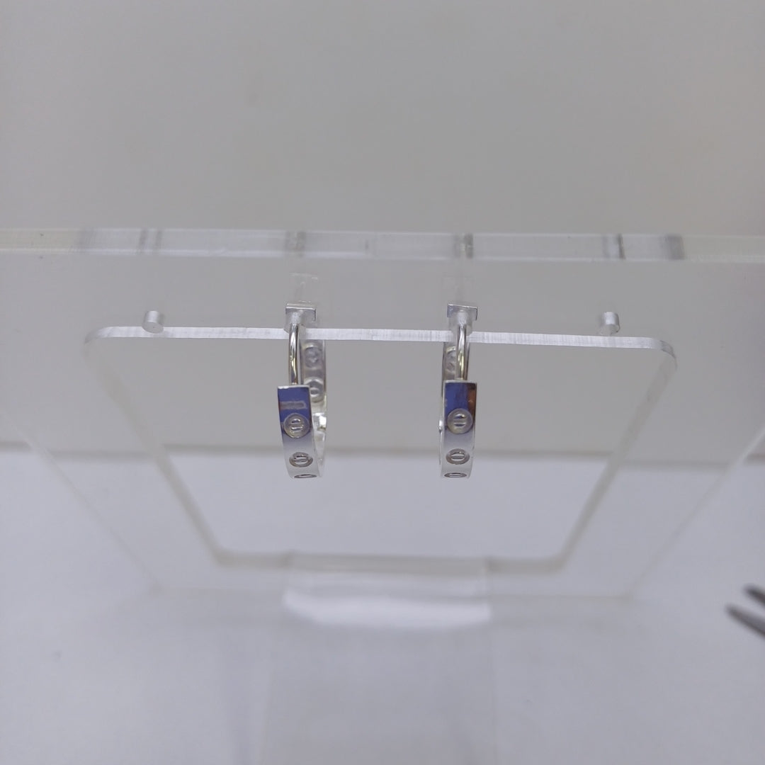 ARETES ARRACADAS FIG TORNILLOS PLATA .925 2.63 GR (NUEVO)