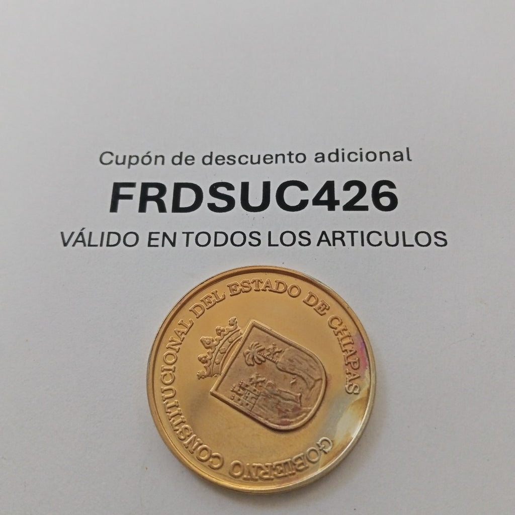 MEDALLA CONMEMORATIVA ORO 14 K 16.1 GRMS (SEMINUEVO)