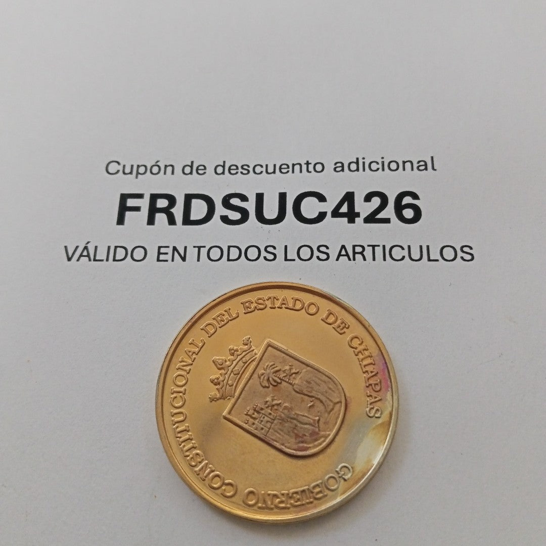 MEDALLA CONMEMORATIVA ORO 14 K 16.1 GRMS (SEMINUEVO)