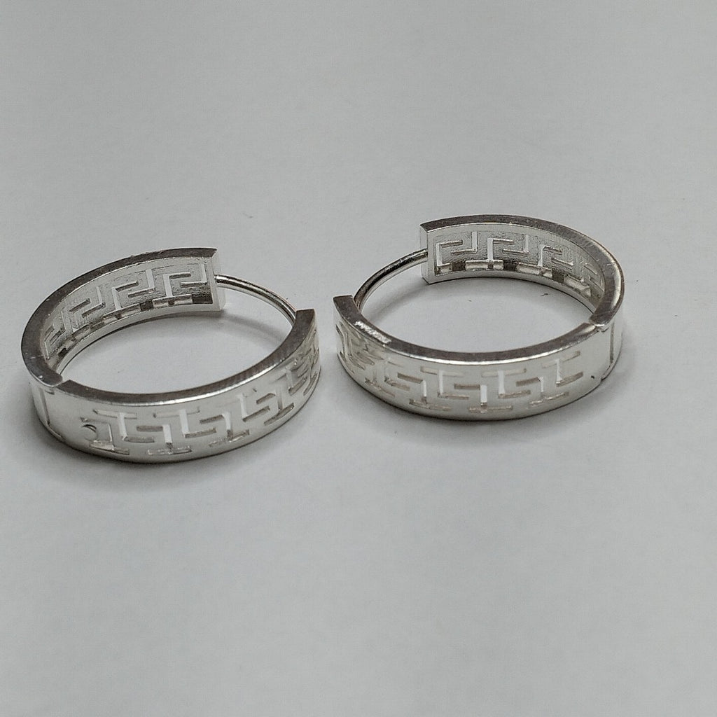 ARETES ARRACADAS GRECAS PLATA .925 4.13 GR (NUEVO)