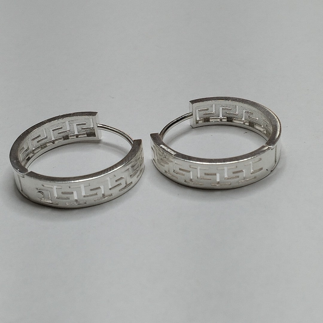 ARETES ARRACADAS GRECAS PLATA .925 4.13 GR (NUEVO)