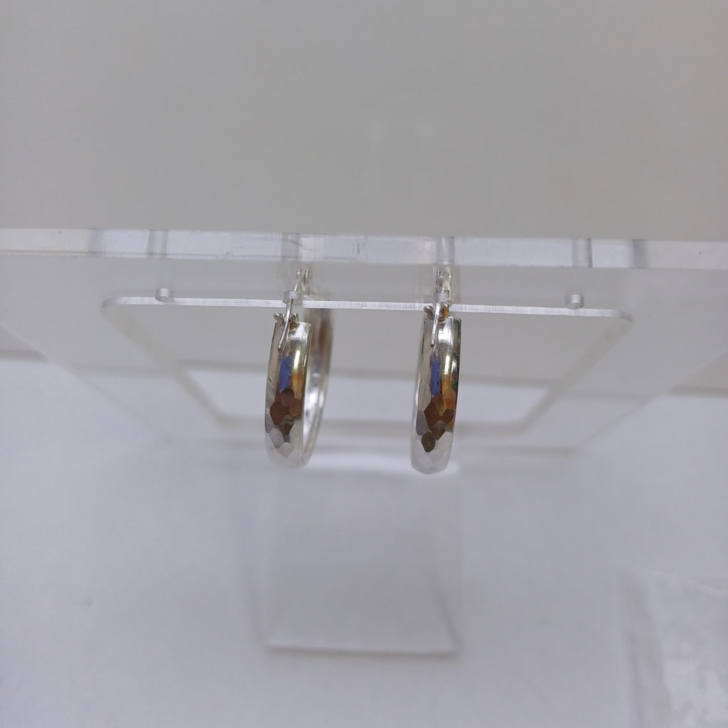 ARETES ARRACADAS FACETADAS PLATA .925 2.6 GR (NUEVO)