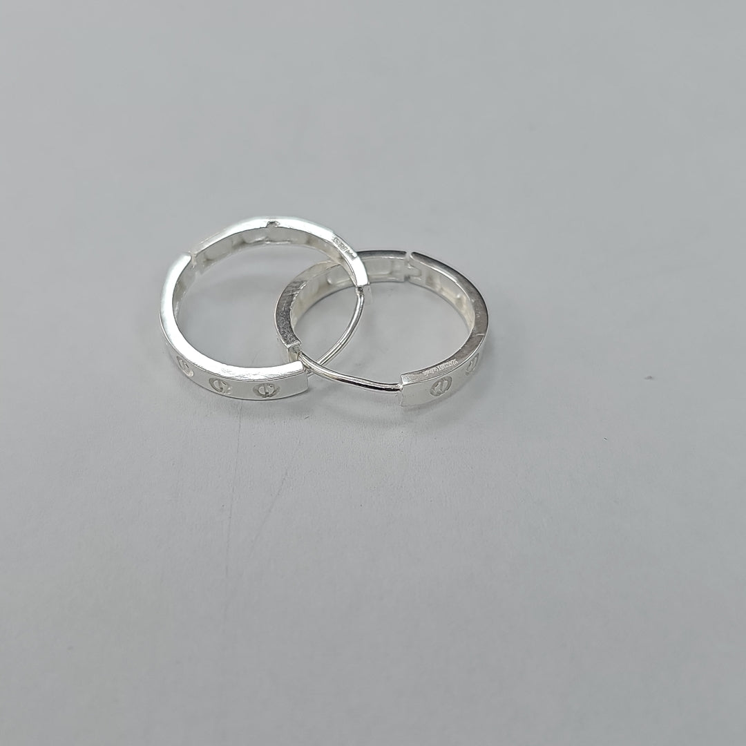 ARETES ARRACADAS FIG TORNILLOS PLATA .925 2.93 GR (NUEVO)