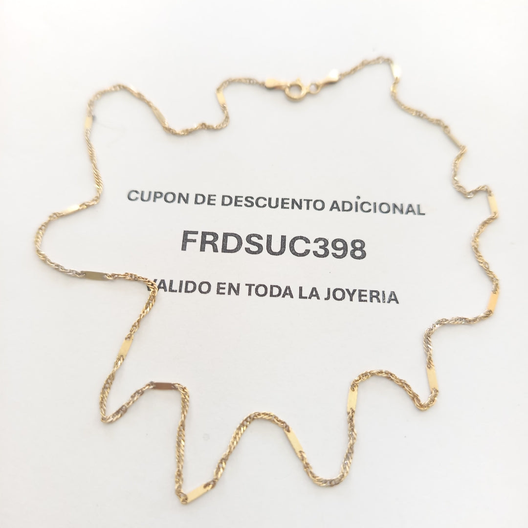 CADENA ORO 14 K 2,20 GRMS (SEMINUEVO)