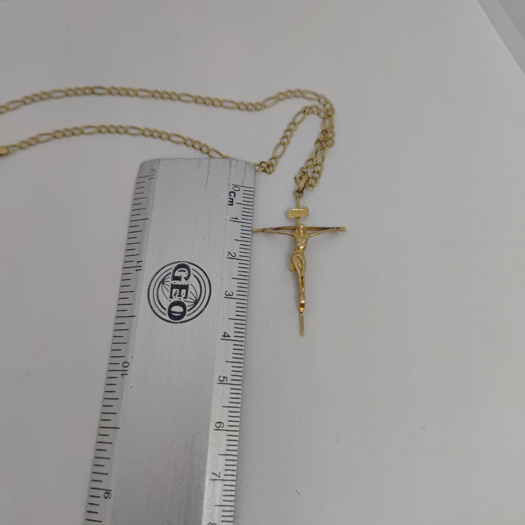 CADENA, CRUCIFIJO ORO 10 K 6.6 GRMS (SEMINUEVO)