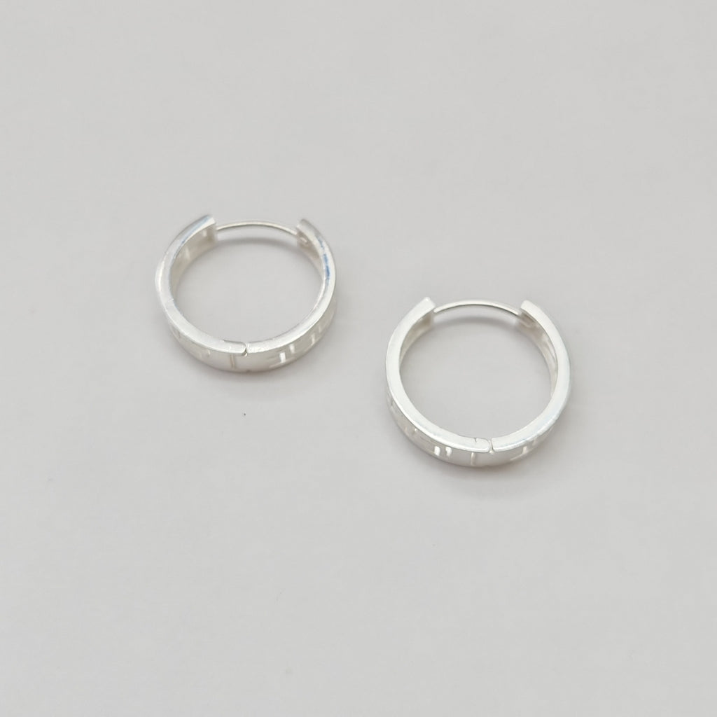 ARETES ARRACADAS GRECAS PLATA .925 4.23 GR (NUEVO)