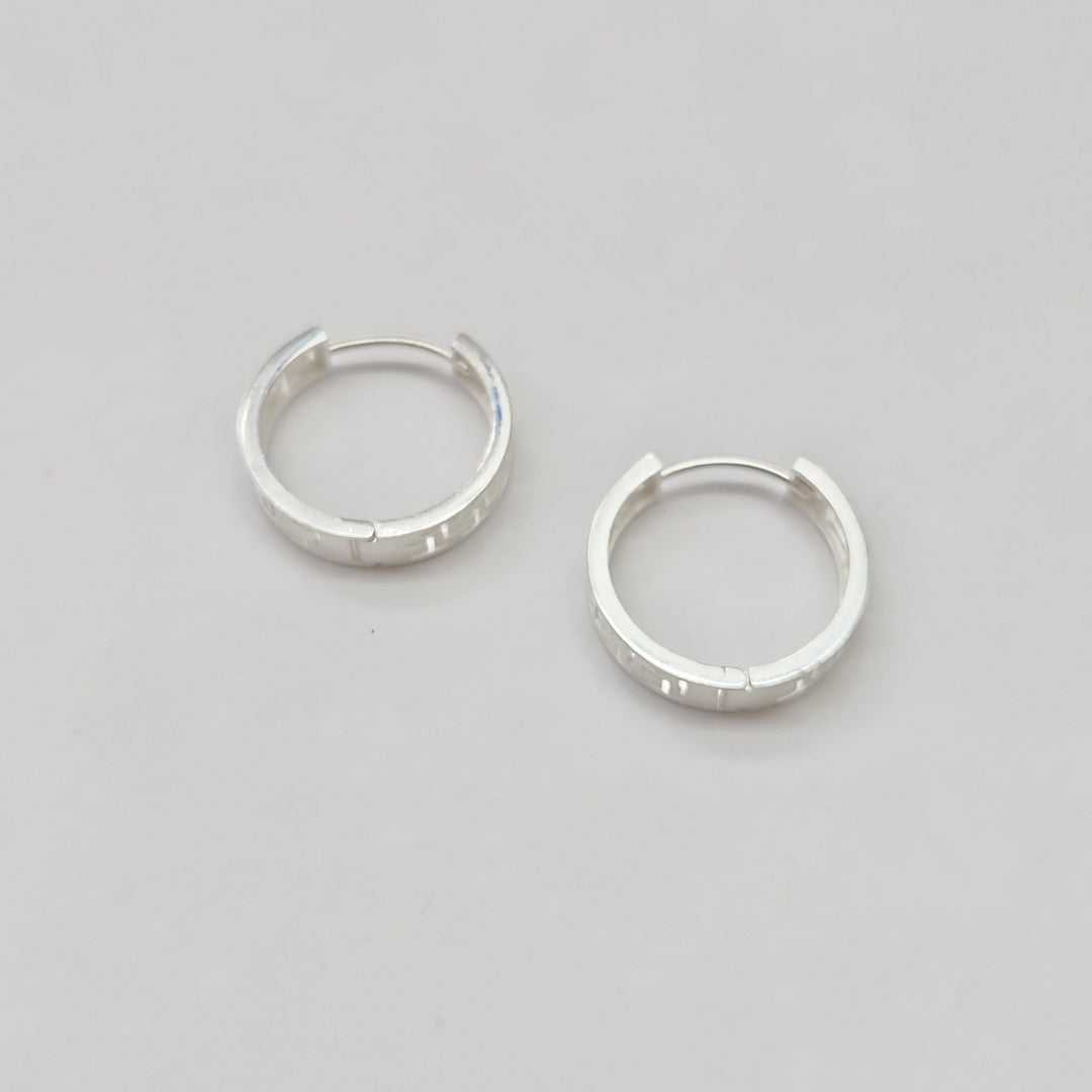 ARETES ARRACADAS GRECAS PLATA .925 4.23 GR (NUEVO)