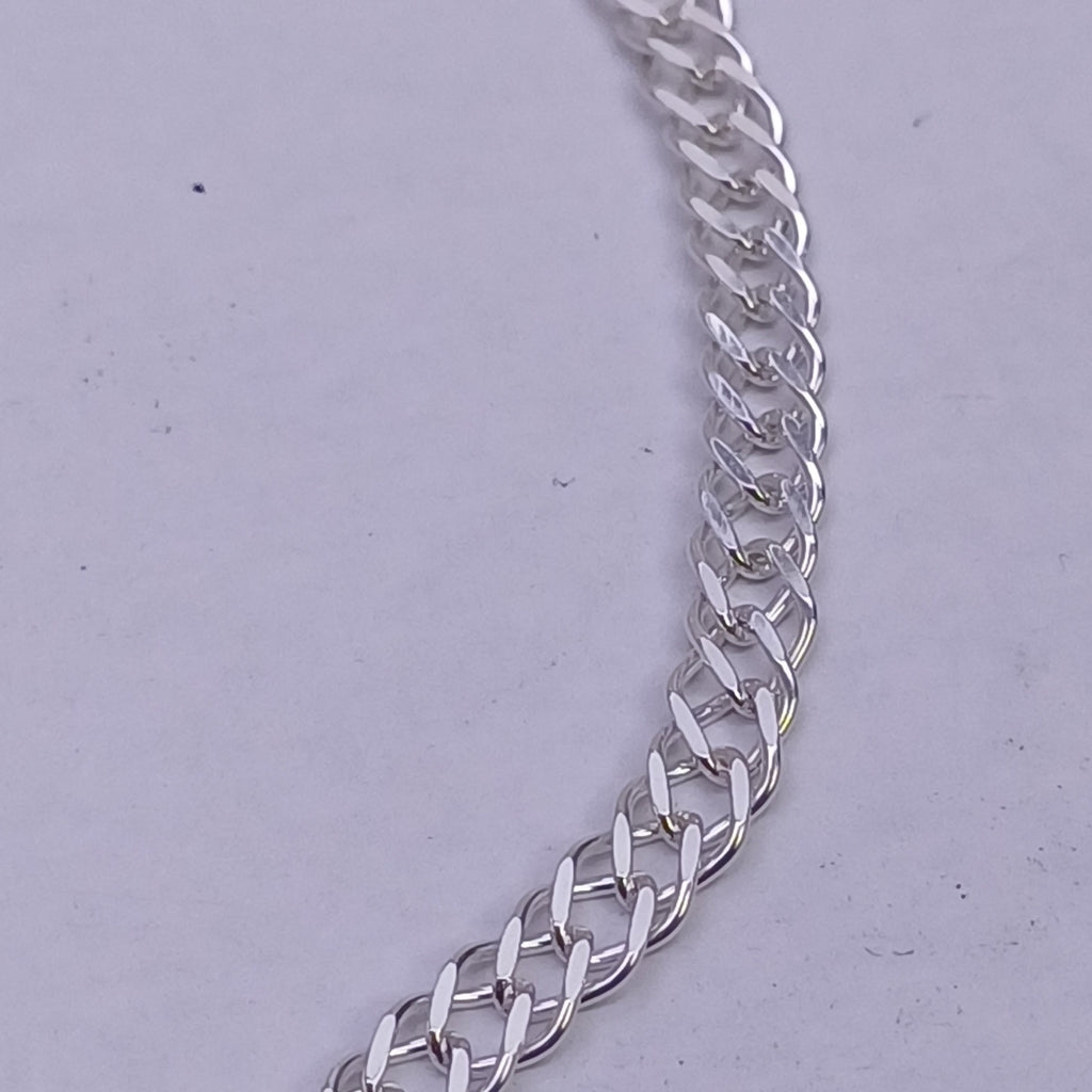 PULSERA DOBLE ESLABON PLATA .925 18 CM 3.53 GR (NUEVO)
