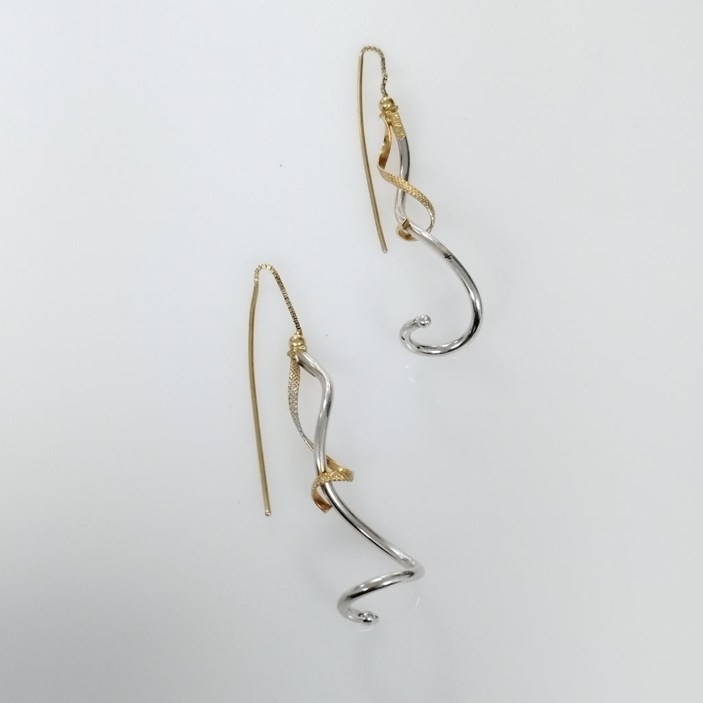 VIOLADORES PAR ORO, ORO COMBINADO 14 K 4 GRMS (SEMINUEVO)