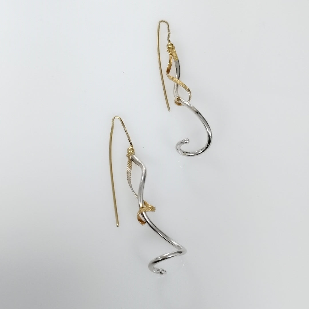 VIOLADORES PAR ORO, ORO COMBINADO 14 K 4 GRMS (SEMINUEVO)