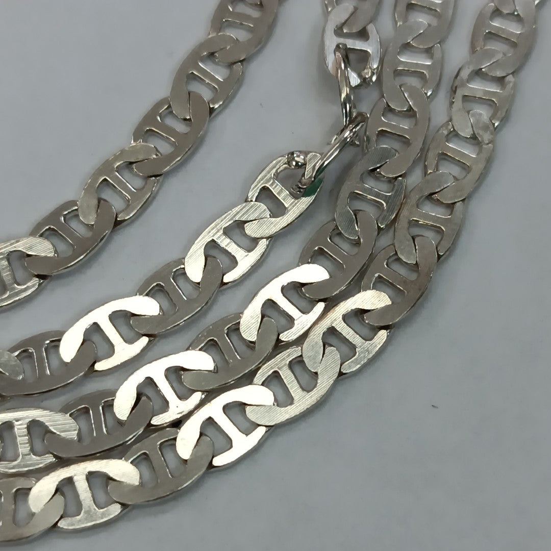 CADENA TEJIDO GUCHI PLATA .925 55 CM 12.7 GR (NUEVO)