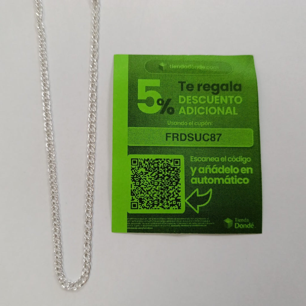 CADENA DOBLE ESLABON PLATA .925 50 CM 3.63 GR (NUEVO)