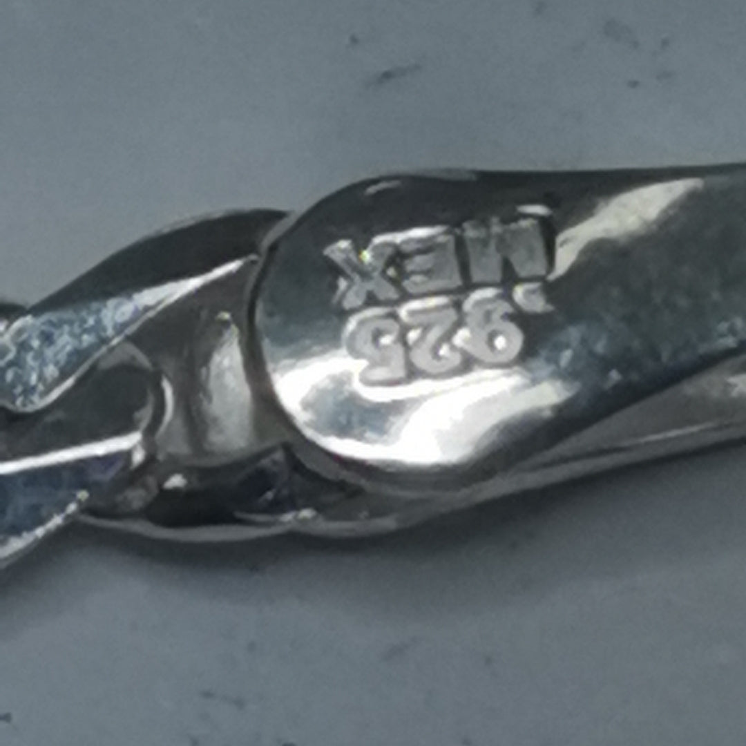 PULSERA TEJIDO SAN JUDAS PLATA .925 21 CM 5.5 GR (NUEVO)