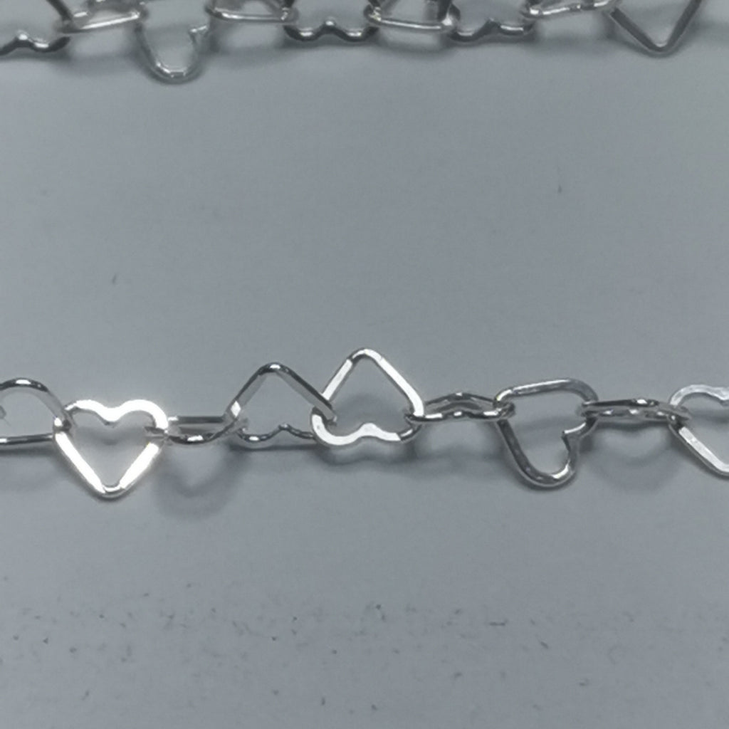 CADENA CORAZONES PLATA .925 50 CM 2.52 GR (NUEVO)