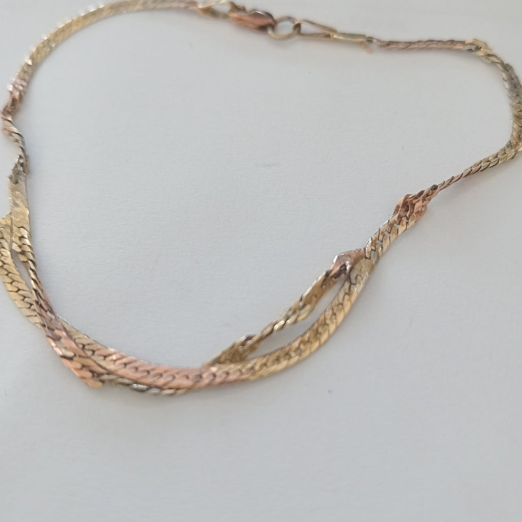 PULSERA ORO COMBINADO 10 K 1,90 GRMS (SEMINUEVO)