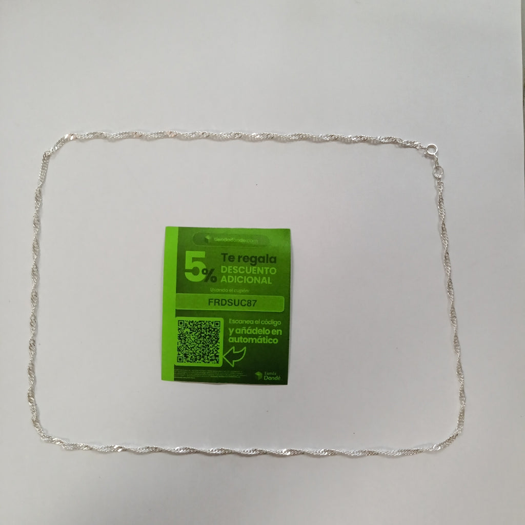 CADENA MEDIO TZL PLATA .925 55 CM 4.12 GR (NUEVO)